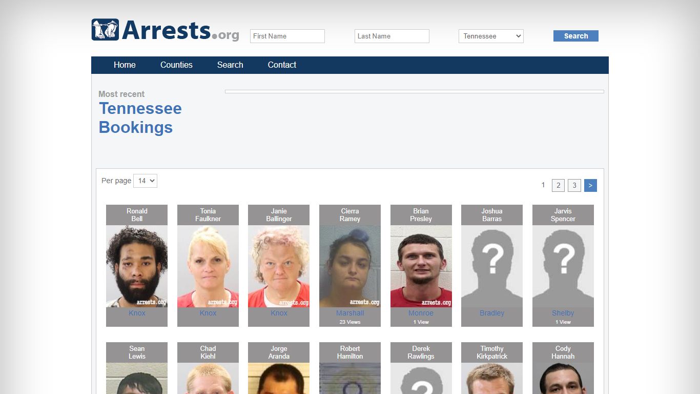 Tennessee Arrests and Inmate Search